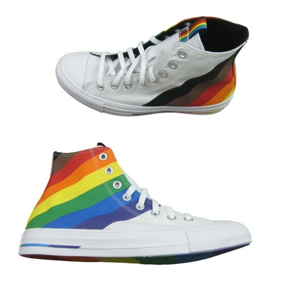 Converse Chuck Taylor HI Top Pride Rainbow Shoes
